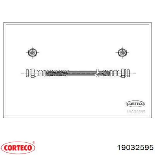 Шланг тормозной задний правый 19032595 Corteco