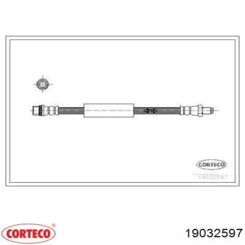 Тормозной шланг 19032597 Corteco