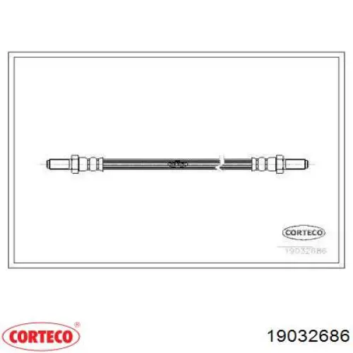 Шланг тормозной передний 19032686 Corteco
