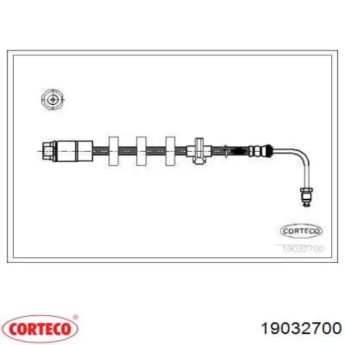Задний тормозной шланг 19032700 Corteco