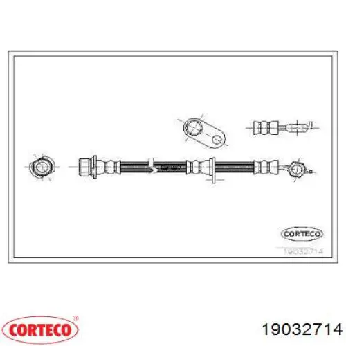 Шланг тормозной задний левый 19032714 Corteco