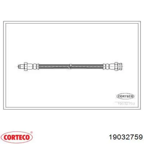 Шланг тормозной задний правый 19032759 Corteco