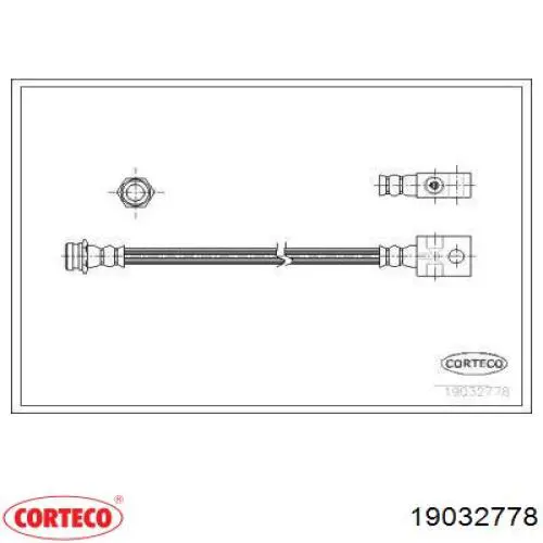 Задний тормозной шланг 19032778 Corteco