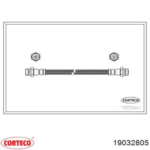 Задний тормозной шланг 19032805 Corteco