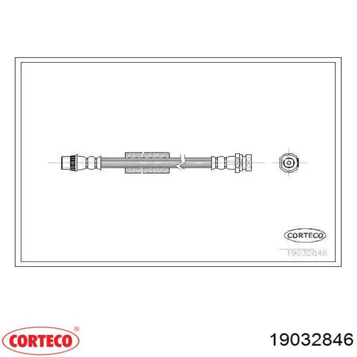 Шланг тормозной задний правый 19032846 Corteco