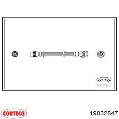 Шланг тормозной задний левый 19032847 Corteco