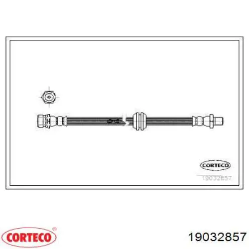 Шланг тормозной передний 19032857 Corteco