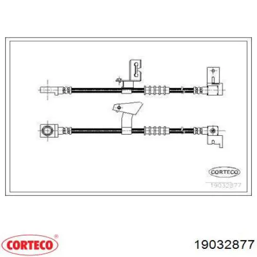 Шланг тормозной передний левый 19032877 Corteco