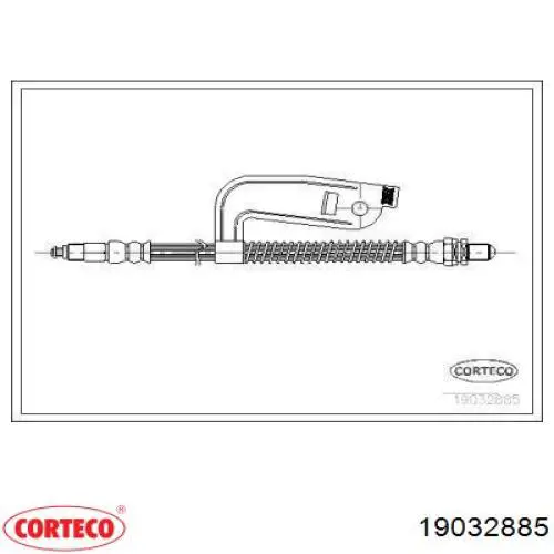 Шланг тормозной передний правый 19032885 Corteco