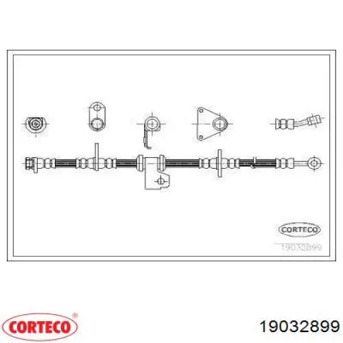 Шланг тормозной передний правый 19032899 Corteco