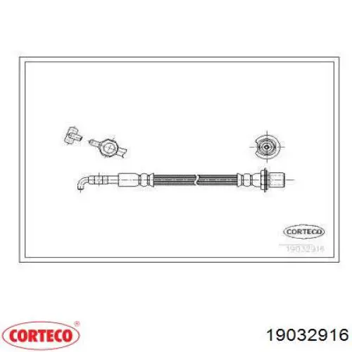 Шланг тормозной передний 19032916 Corteco