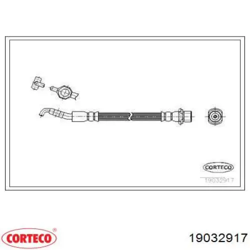 Задний тормозной шланг 19032917 Corteco