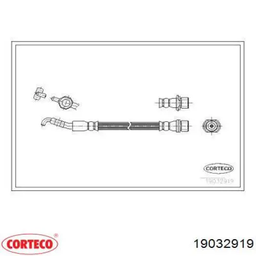 Задний тормозной шланг 19032919 Corteco