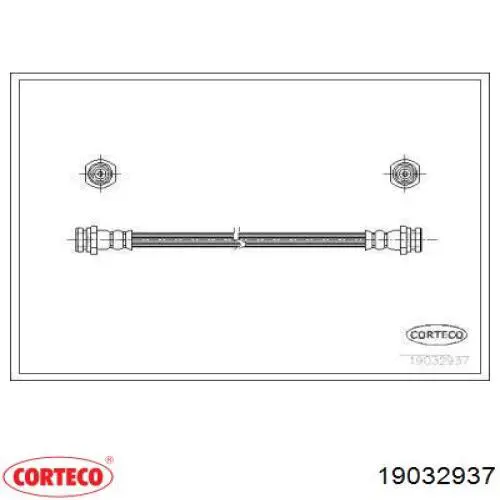 Шланг тормозной передний 19032937 Corteco