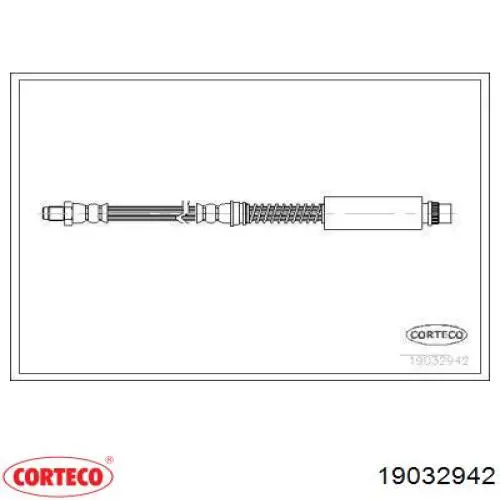Шланг тормозной передний 19032942 Corteco