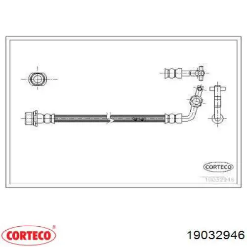 Шланг тормозной передний 19032946 Corteco
