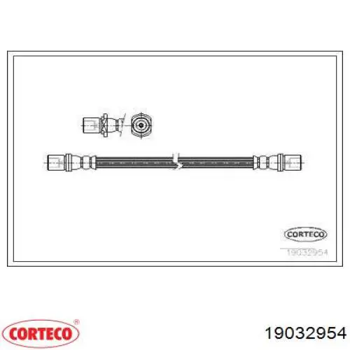 Задний тормозной шланг 19032954 Corteco