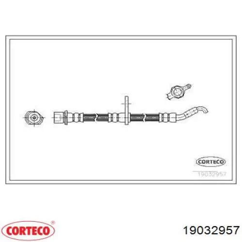 Шланг тормозной передний 19032957 Corteco