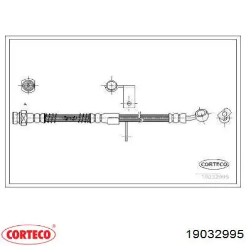 Шланг тормозной передний левый 19032995 Corteco