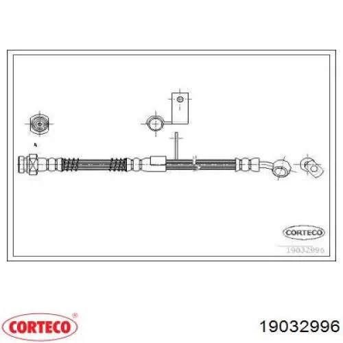Шланг тормозной передний правый 19032996 Corteco