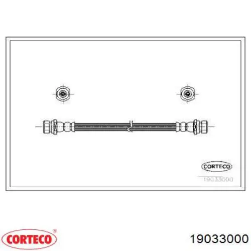 Шланг тормозной передний 19033000 Corteco