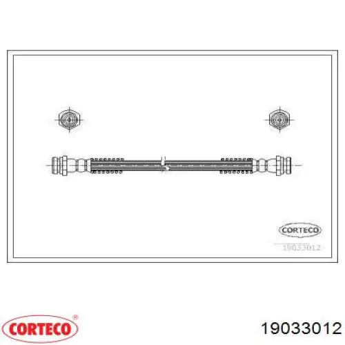 Задний тормозной шланг 19033012 Corteco