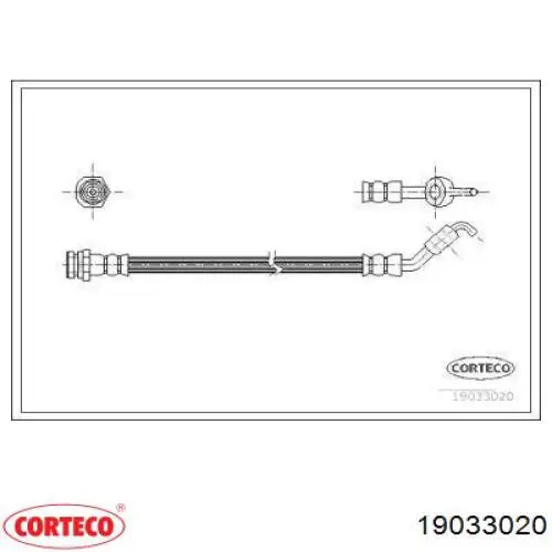 Задний тормозной шланг 19033020 Corteco