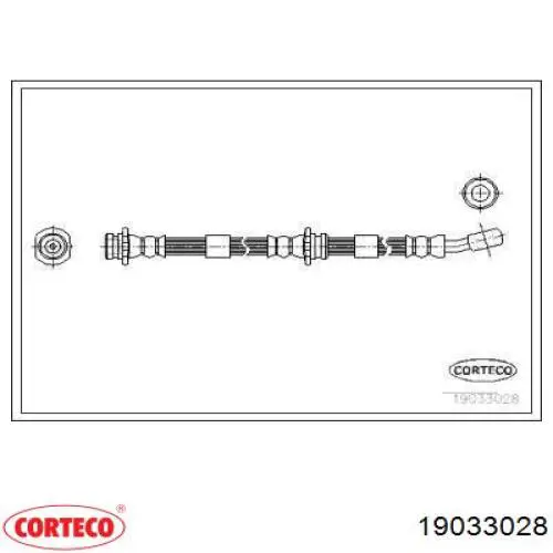 Шланг тормозной передний 19033028 Corteco