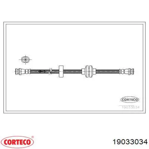 Шланг тормозной передний 19033034 Corteco