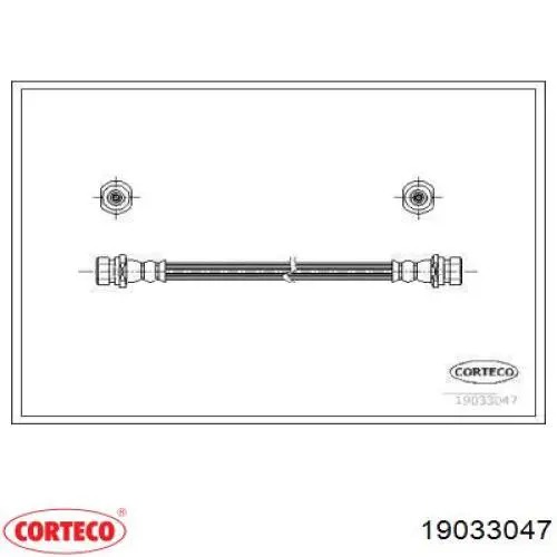 Задний тормозной шланг 19033047 Corteco