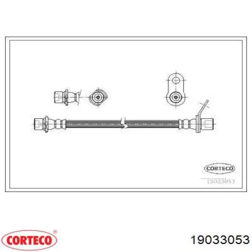 Шланг тормозной передний левый 19033053 Corteco