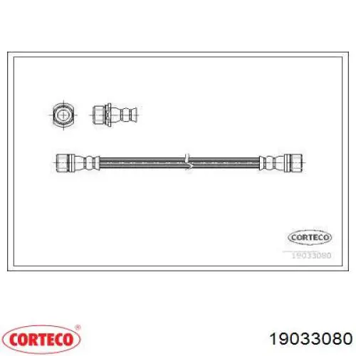 Шланг тормозной передний 19033080 Corteco