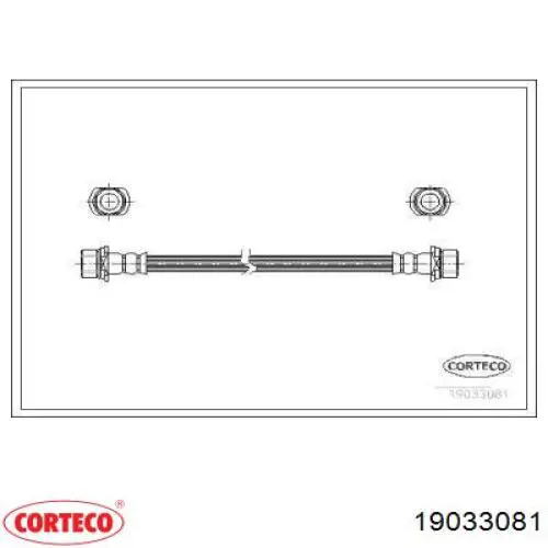 Шланг тормозной передний 19033081 Corteco