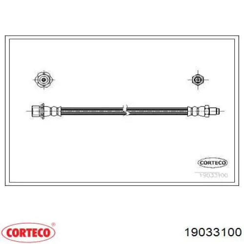 Задний тормозной шланг 19033100 Corteco