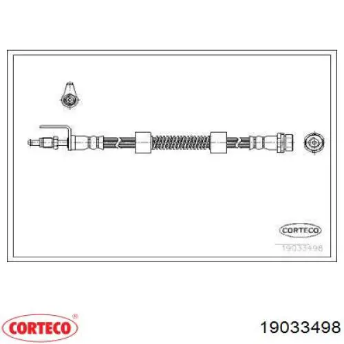 Шланг тормозной передний 19033498 Corteco