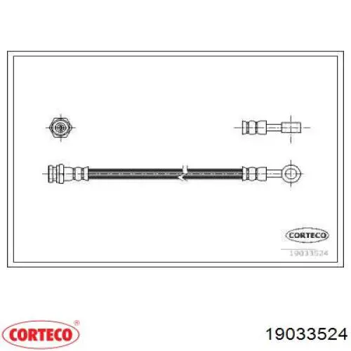 Задний тормозной шланг 19033524 Corteco