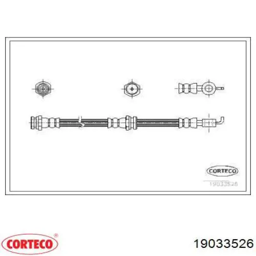 Задний тормозной шланг 19033526 Corteco
