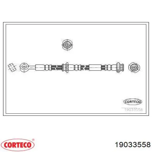 Шланг тормозной задний правый 19033558 Corteco