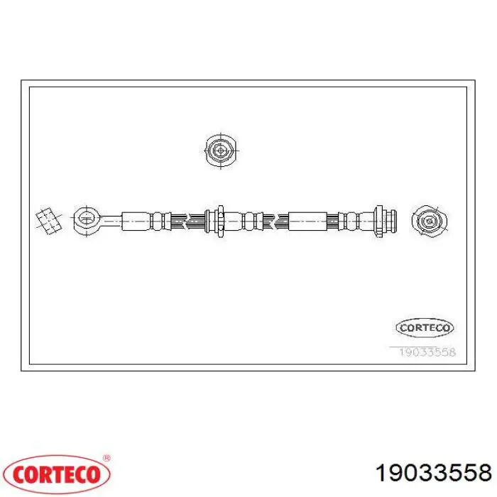 Шланг тормозной задний правый 19033558 Corteco