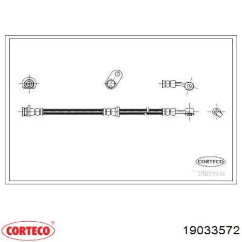 Шланг тормозной передний 19033572 Corteco