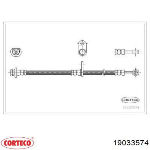 Задний тормозной шланг 19033574 Corteco