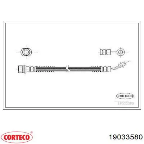 Шланг тормозной передний 19033580 Corteco