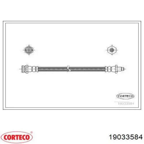 Задний тормозной шланг 19033584 Corteco
