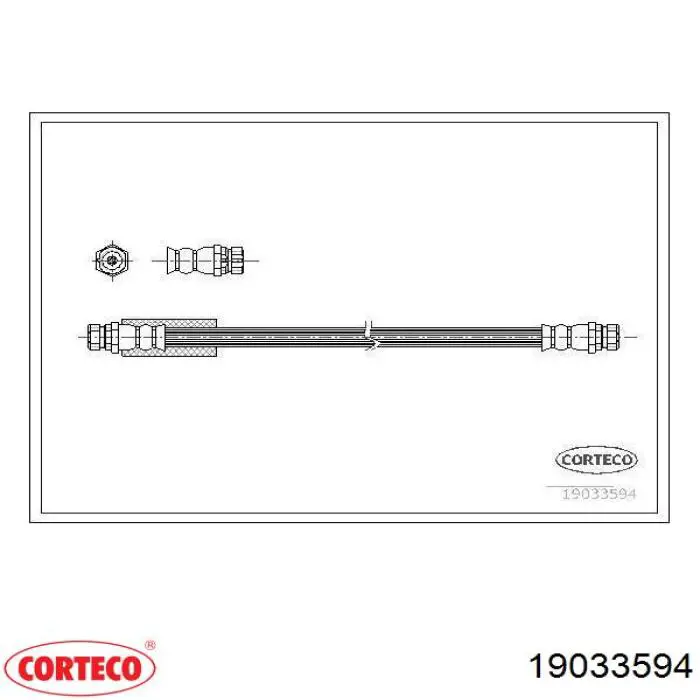 Задний тормозной шланг 19033594 Corteco