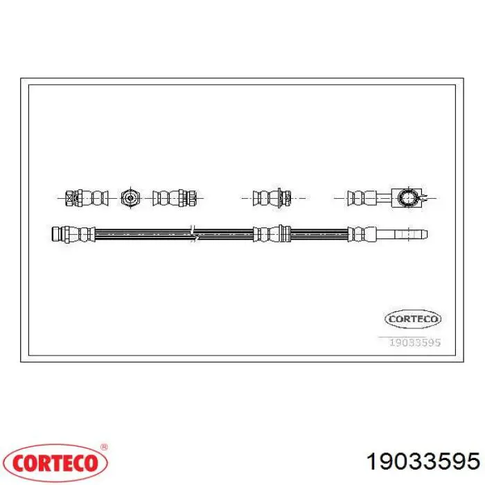Шланг тормозной передний Corteco 19033595 цена, от 14.00 USD