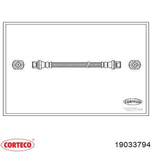 Шланг тормозной передний 19033794 Corteco