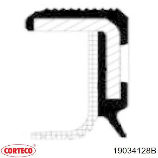 Сальник коленвала коренной Corteco 19034128B