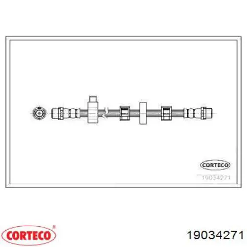 Шланг тормозной передний левый 19034271 Corteco