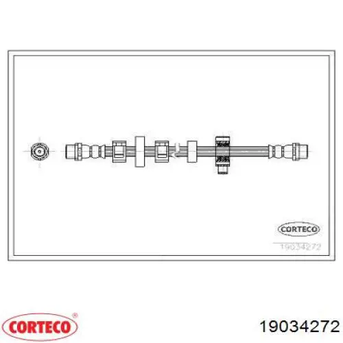 Шланг тормозной передний 19034272 Corteco