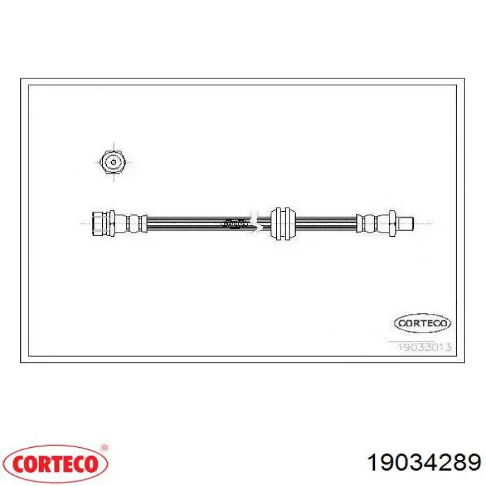 Шланг тормозной передний 19034289 Corteco